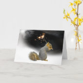 Eichhörnchen Abschluss Glückwunschkarte Karte (Gelbe Blume)