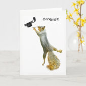 Eichhörnchen-Abschluss Karte (Gelbe Blume)