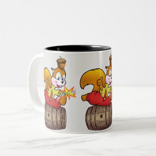 Eichhörnchen Acorn Barrel Gray Tasse (Vorderseite Links)
