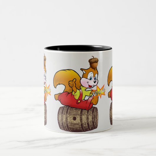 Eichhörnchen Acorn Barrel Gray Tasse (Mittel)