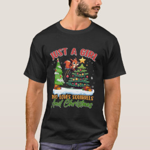 Eichhörnchen Acorn nur ein Mädchen Weihnachtsleuch T-Shirt