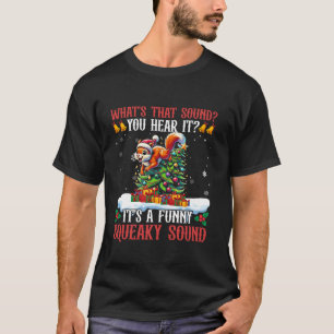 Eichhörnchen Acorn Weihnachtsmannmütze Snowflakes  T-Shirt