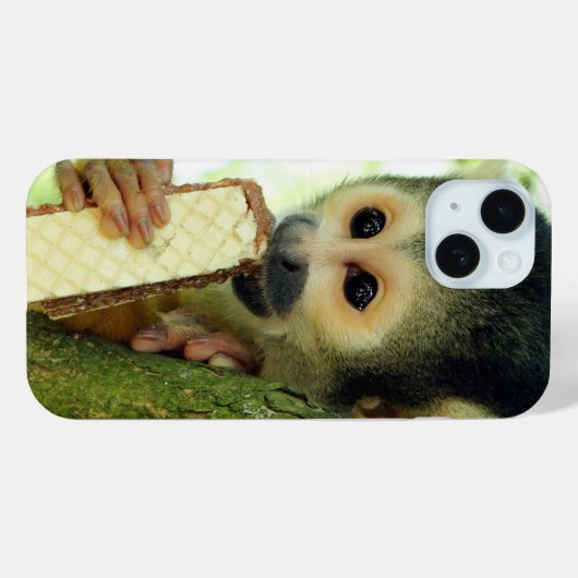 Eichhörnchen Affe isst einen Wafer Biscuit Case-Mate iPhone Hülle (Rückseite (Horizontal))