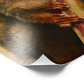 Eichhörnchen-Affenportrait Fotodruck (Ecke)