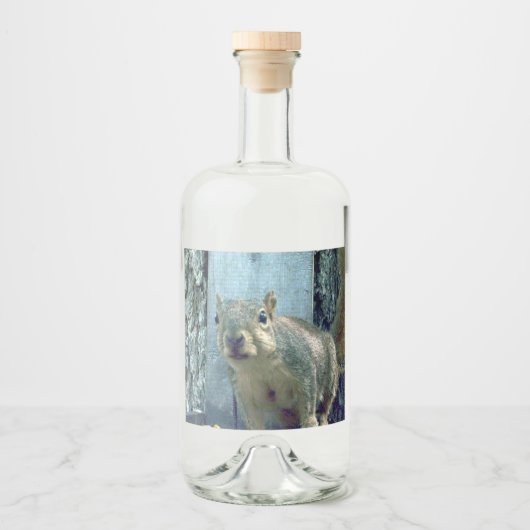 Eichhörnchen Alkoholflaschenetikett (Vorderseite)