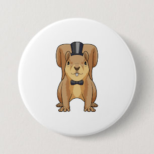 Eichhörnchen als Bräutigam mit Anzug Button