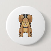 Eichhörnchen als Grobhirte mit Anzug Button (Vorderseite)