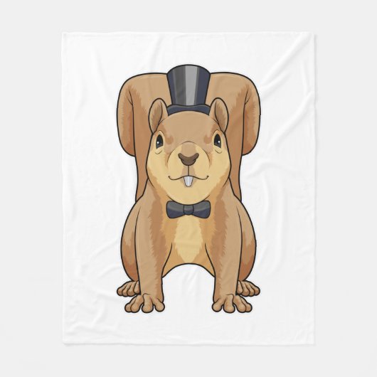 Eichhörnchen als Grobhirte mit Anzug Fleecedecke (Vorderseite)