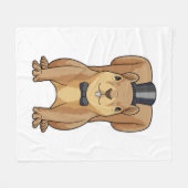 Eichhörnchen als Grobhirte mit Anzug Fleecedecke (Vorderseite (Horizontal))