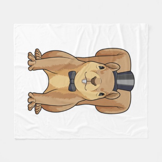 Eichhörnchen als Grobhirte mit Anzug Fleecedecke (Vorderseite (Horizontal))