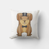 Eichhörnchen als Grobhirte mit Anzug Kissen (Vorderseite)