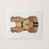 Eichhörnchen als Grobhirte mit Anzug Puzzle (Horizontal)
