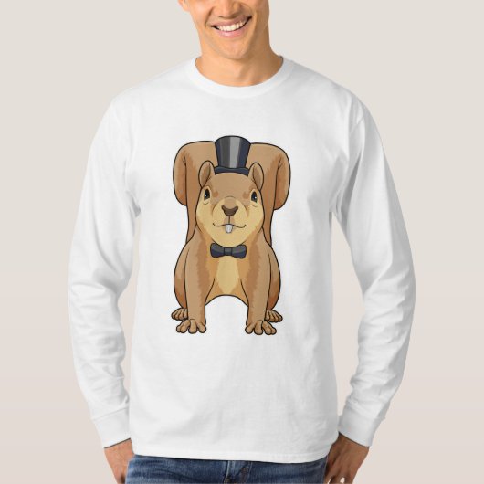 Eichhörnchen als Grobhirte mit Anzug T-Shirt (Vorderseite)