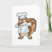 Eichhörnchen als Koch mit Kochen Schürze Karte (Vorderseite)