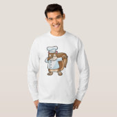 Eichhörnchen als Koch mit Kochen Schürze T-Shirt (Vorne ganz)