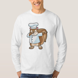 Eichhörnchen als Koch mit Kochen Schürze T-Shirt