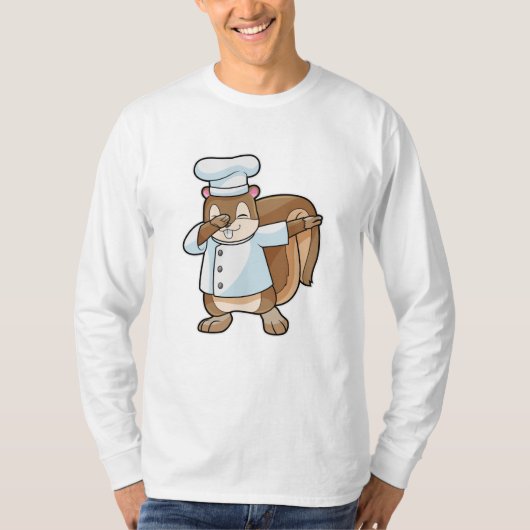 Eichhörnchen als Koch mit Kochen Schürze T-Shirt (Vorderseite)