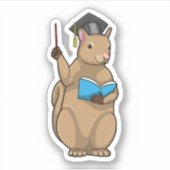 Eichhörnchen als Lehrerin mit Buch Aufkleber (Vorderseite)