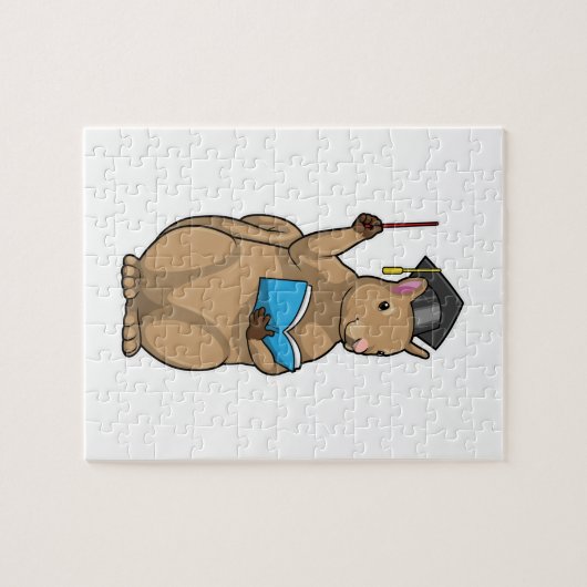 Eichhörnchen als Lehrerin mit Buch Puzzle (Horizontal)