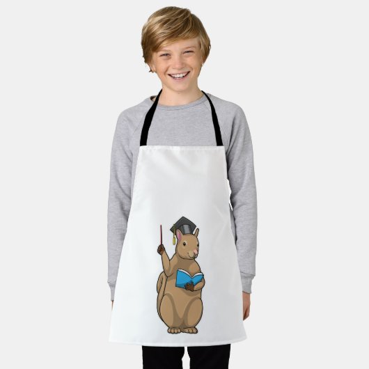 Eichhörnchen als Lehrerin mit Buch Schürze (Getragen)