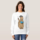 Eichhörnchen als Lehrerin mit Buch Sweatshirt (Vorne ganz)