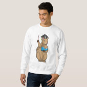 Eichhörnchen als Lehrerin mit Buch Sweatshirt (Vorne ganz)