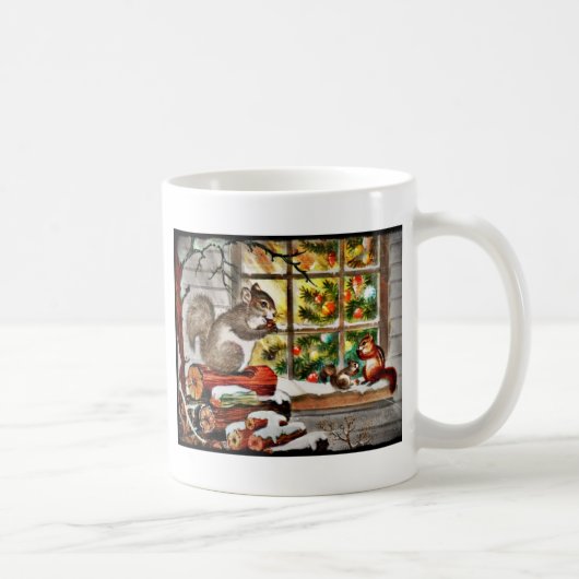 Eichhörnchen am Fenster Kaffeetasse (Rechts)