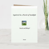 Eichhörnchen am Tag der Sonnenlicht-Väter Karte (Rückseite)