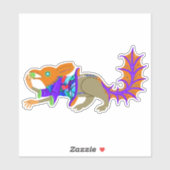 "Eichhörnchen an einem mittelalterlichen Rave" Vin Aufkleber (Blatt)