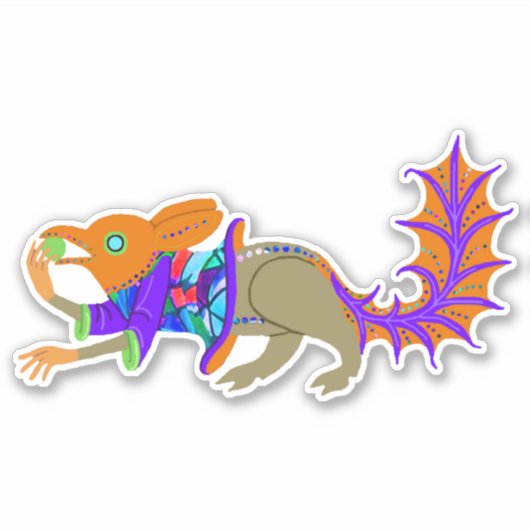 "Eichhörnchen an einem mittelalterlichen Rave" Vin Aufkleber (Vorderseite)