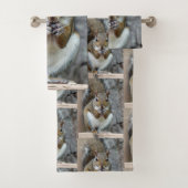 Eichhörnchen an einer Nut Badhandtuch Set (Insitu)