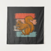 Eichhörnchen Animal Retro Wandteppich (Vorderseite)