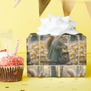 Eichhörnchen-Ansammlung nackt in ihrer Tasche Geschenkpapier