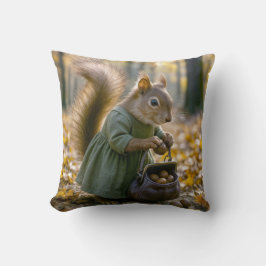 Eichhörnchen-Ansammlung nackt in ihrer Tasche Kissen