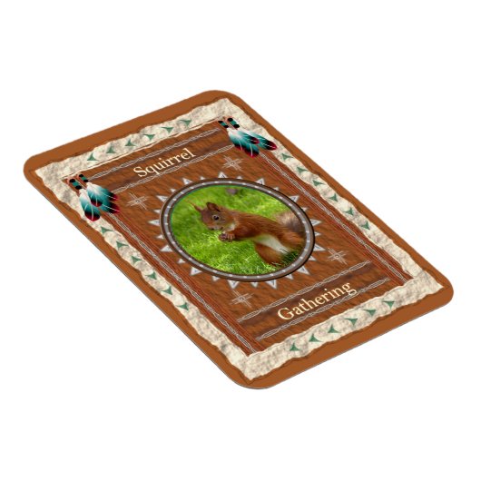 Eichhörnchen - Ansammlung Vinyl Flexi Magnet (Rechte Seite)