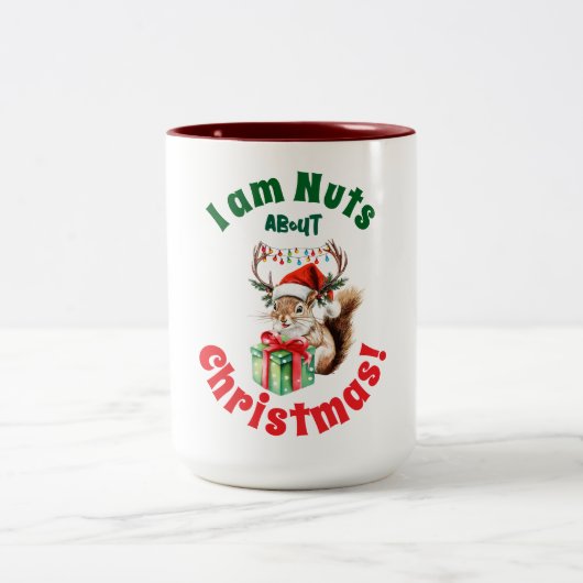 Eichhörnchen & Antler & Geschenkboxen Zweifarbige Tasse (Mittel)