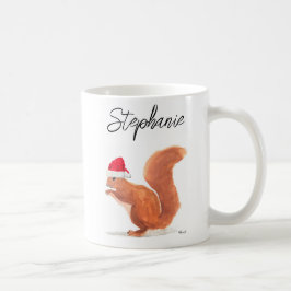 Eichhörnchen Aquarelltier Weihnachten Kaffeetasse