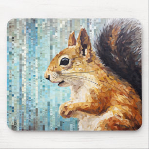 Eichhörnchen Art Deco Paint Mosaic Mousepad