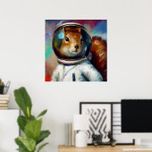 Eichhörnchen Astronaut Poster (Heimbüro)