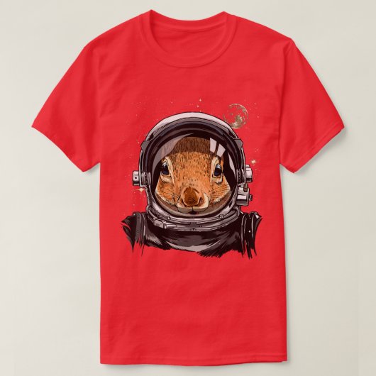 Eichhörnchen Astronaut Space Eploration Astronomie T-Shirt (Design vorne)