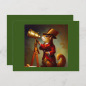 Eichhörnchen Astronomin Postkarte (Vorne/Hinten)