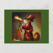 Eichhörnchen Astronomin Postkarte (Vorderseite)