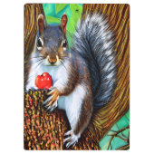 Eichhörnchen auf dem Baum mit Fruit-47566 Klemmbrett (Rückseite)