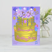 Eichhörnchen auf dem Kuchen Einladung (Stehend Vorderseite)