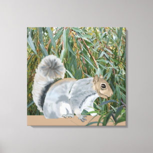 Eichhörnchen auf dem Land Canvas Print Leinwanddruck