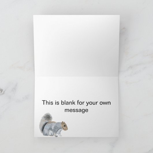 Eichhörnchen auf dem Lande Karte (Innenseite)