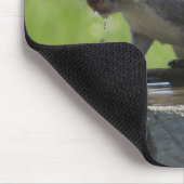 Eichhörnchen auf dem Vogelbad mit Ihren Initialen Mousepad (Ecke)