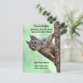 Eichhörnchen auf einem Baum Einladung (Stehend Vorderseite)