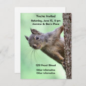 Eichhörnchen auf einem Baum Einladung (Vorne/Hinten)