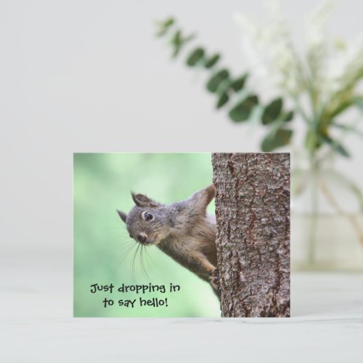 Eichhörnchen auf einem Baum Postkarte (Stehend Vorderseite)